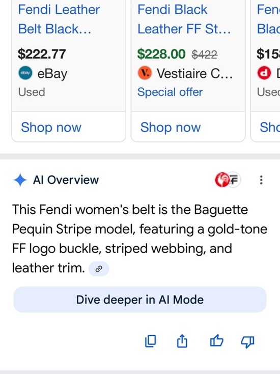 Fendi Black Baguette Leather $ Fabric Belt with Gold Fendi Logo Buckle main image 6